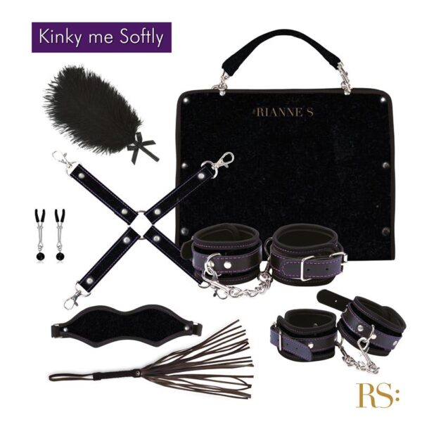 BDSM Set Soiree Kinky Me Softly Nero: Eleganza e Passione per le Tue Fantasie