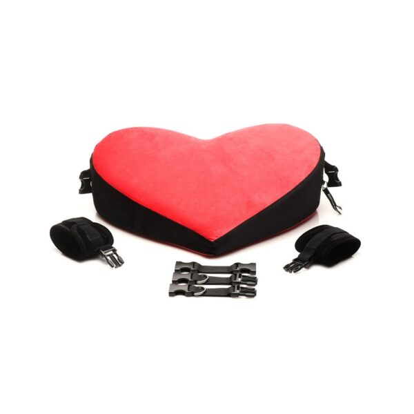 Cuscino Sensuale a Forma di Cuore con Accessori per Bondage - immagine 3