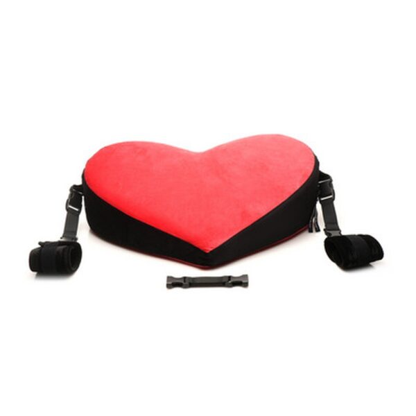 Cuscino Sensuale a Forma di Cuore con Accessori per Bondage