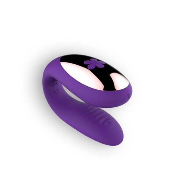 Vibratore Ricaricabile per Coppie con Telecomando - Viola - immagine 2